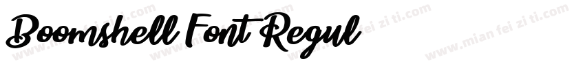 Boomshell Font Regul字体转换